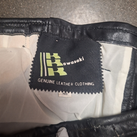 Kawasaki vintage leather motocross pants - Picture 2 of 12